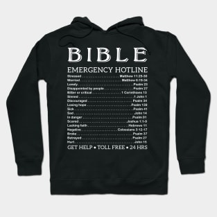 Bible Hotline Numbers for Spiritual Emergency Hoodie